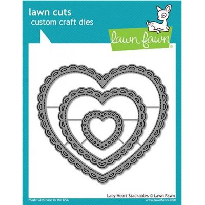 Lawn Fawn Cutting Dies - Lacy Heart Stackables